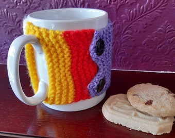 LGBTQ+ Rainbow Cup, Mug Cosy ~ Hand Knitted ~ Handmade