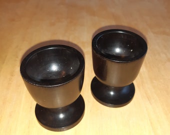 Vintage Bakelite Egg Cup Holders Set of 2 ~ Brown ~ Breakfast Table Easter Gift