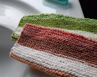 Hand Made Knitted Eco-Friendly Wash - Face - Spa - Dish Cloth 100% Cotton