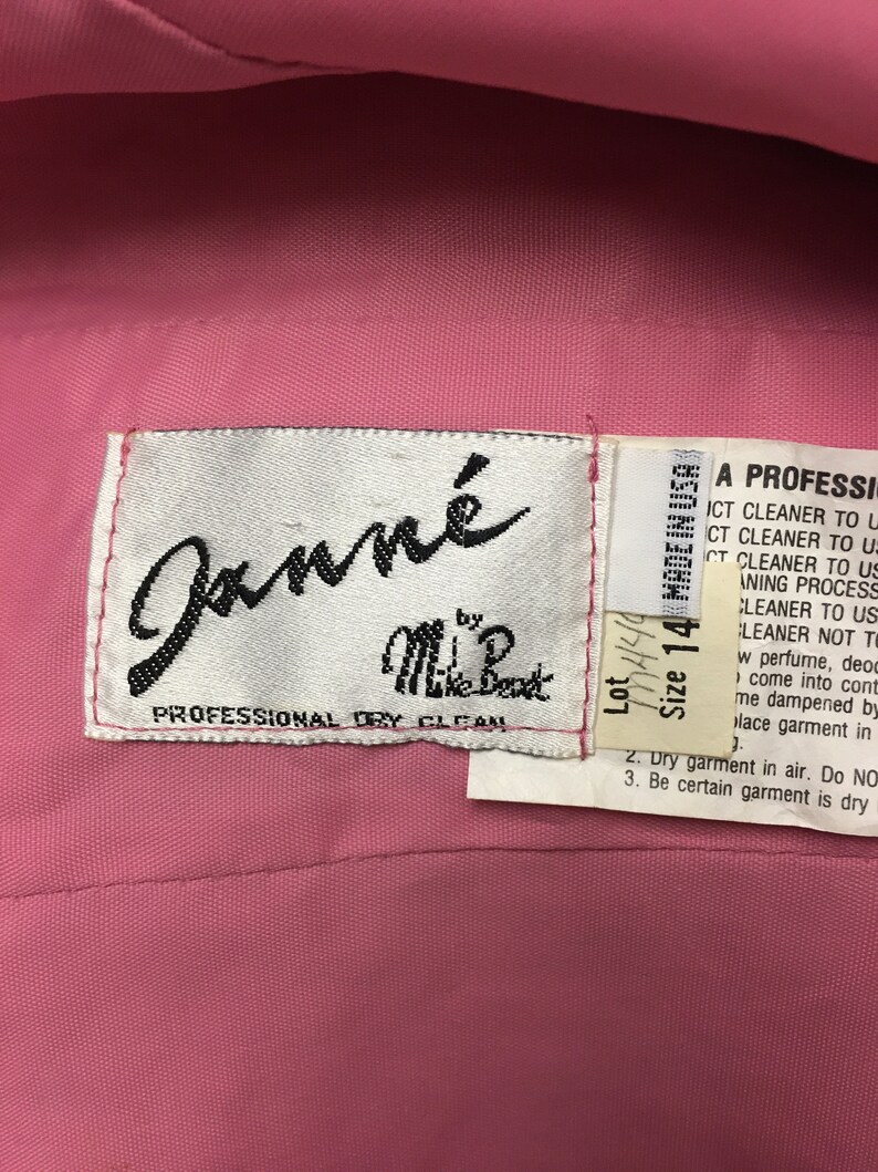 Vintage Janne Mike Benet Pink Sequin Beaded Satin Princess | Etsy
