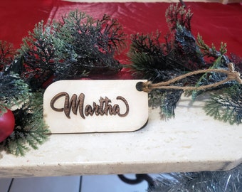 Personalized Christmas Stocking Tags | Stocking Name Tags | Wooden Name Tags | Wooden Signs