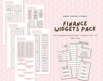 Finance Widgets Pack: digitale plannerstickers voor Goodnotes & Noteful