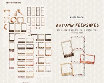 Photoframes | Stickers for your digital planner | Autumn Keepsakes