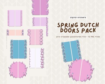 Spring Dutch Doors Digital Sticker Pack: GoodNotes Planner (PNG)