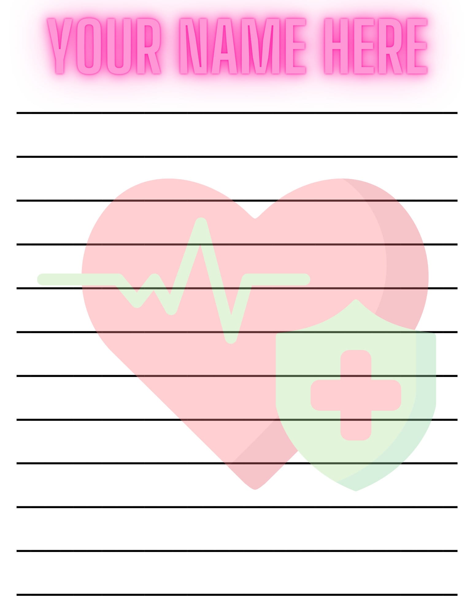 Customizable Nurse/Doctor Notepad 8.5x11 Etsy
