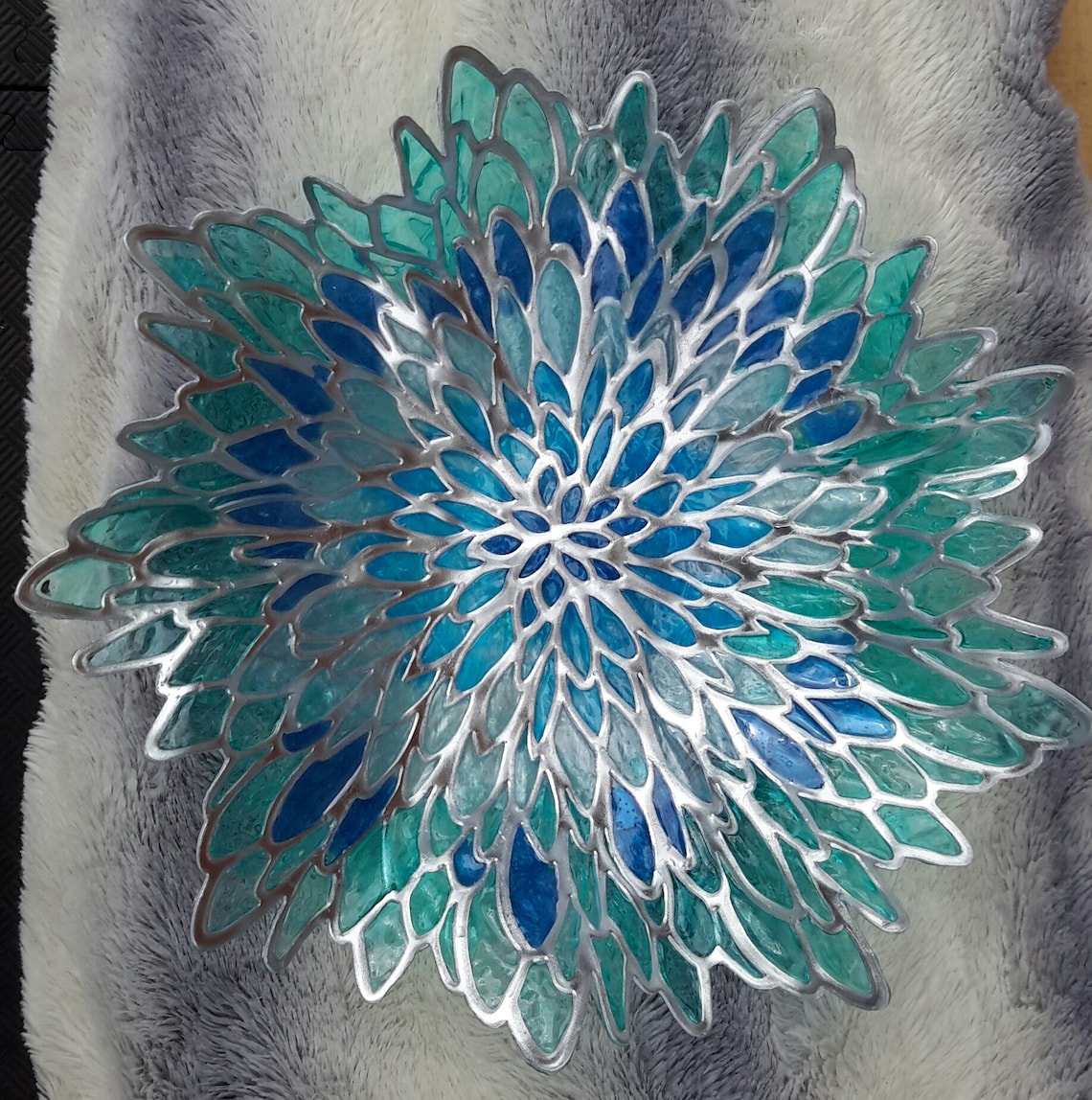 Resin Stained Glass effect Bowl Etsy