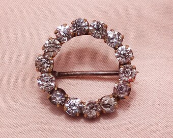 Broche Ancienne En Argent Forme De Coquille Avec Perle Fantaisie – Très Bon état