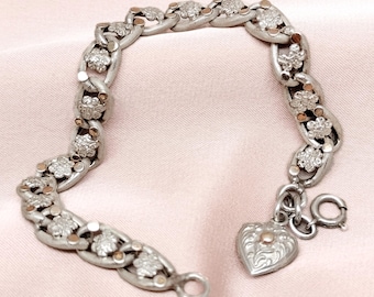 Victorian French Silver Chunky Textured Curb Link Bracelet - Etsy