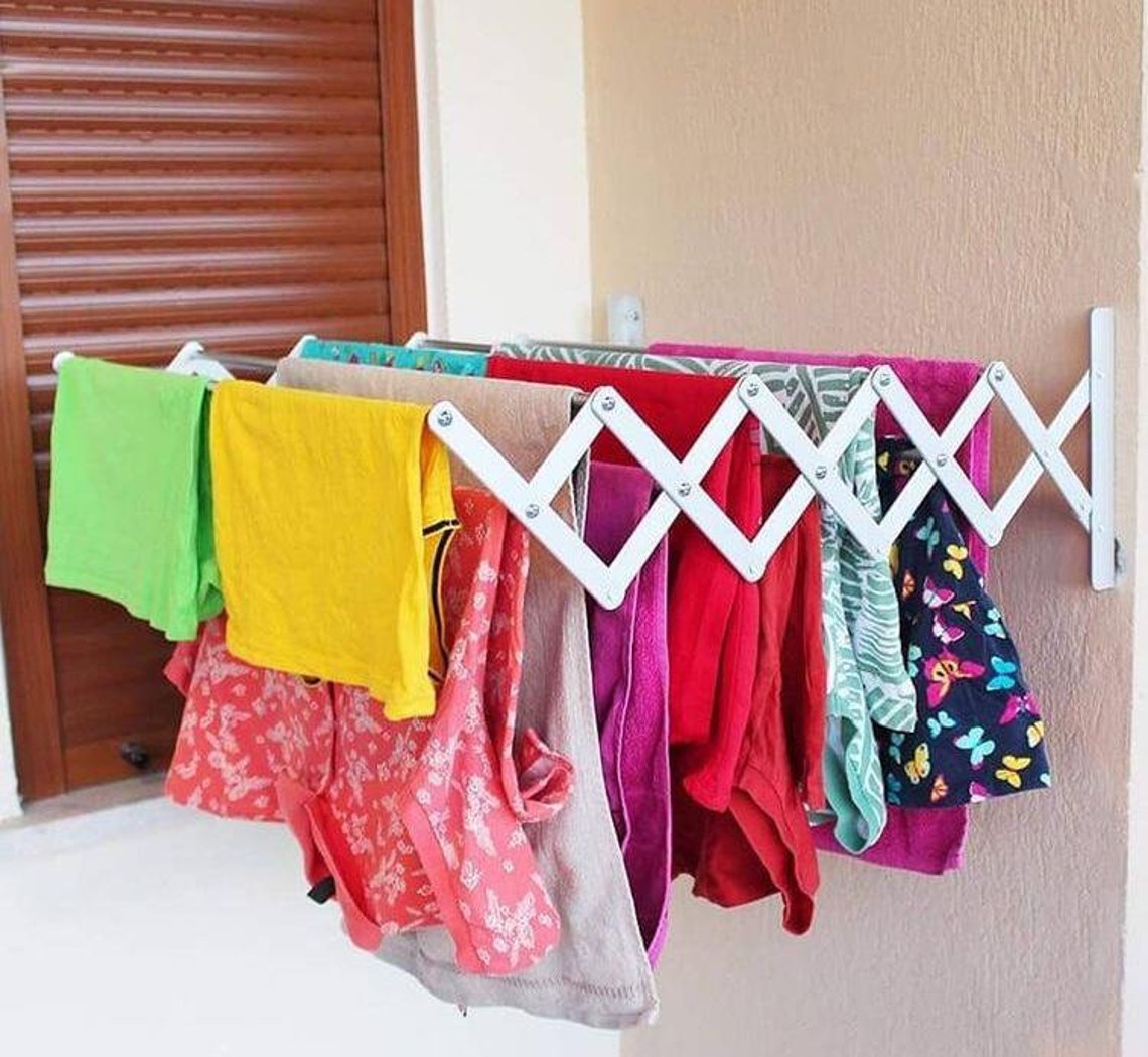 Wall Mounted Drying Rack Laundry Drying Rack Drying Rack Etsy