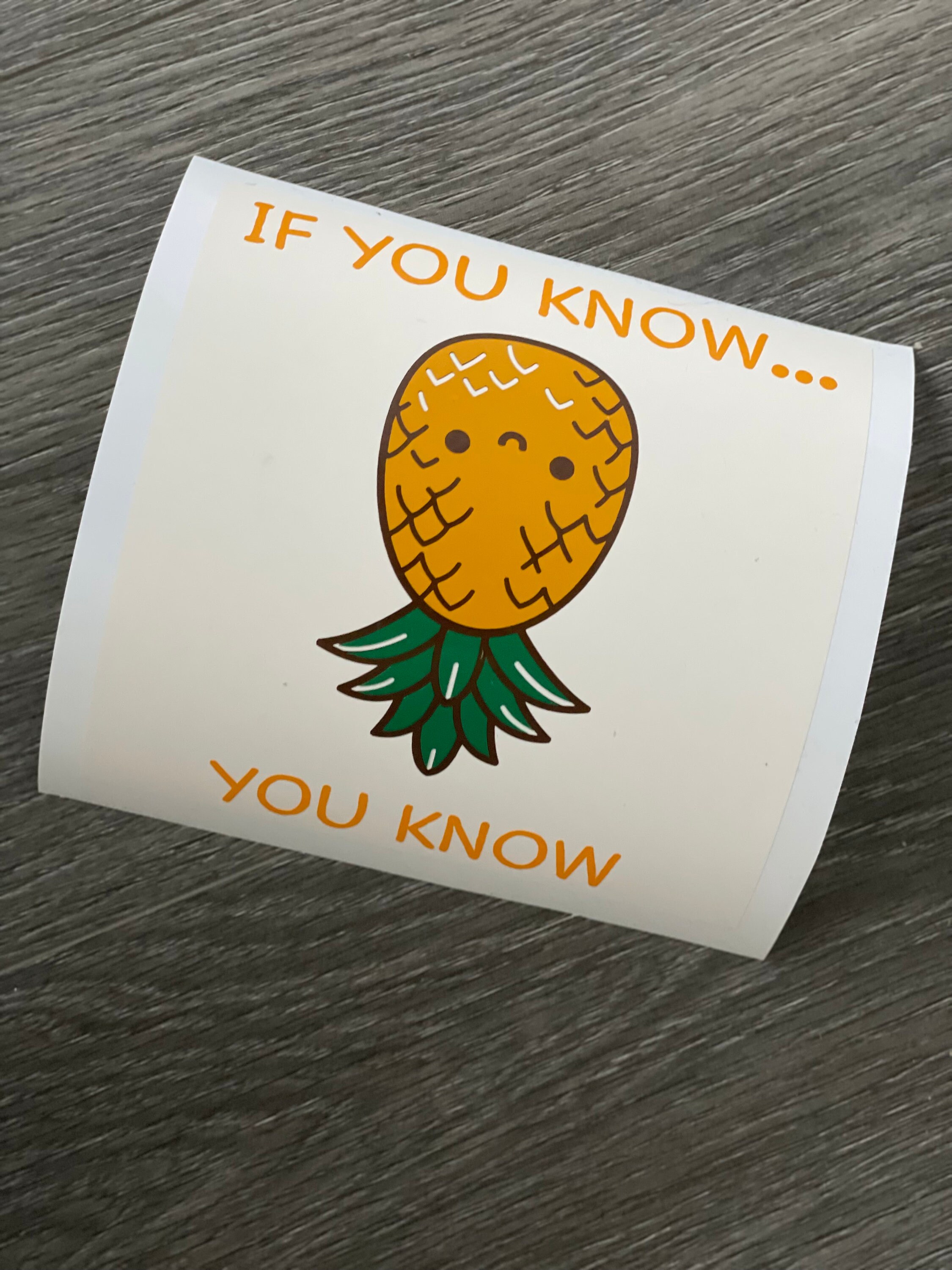 Upside Down Pineapple Decal/sticker Etsy