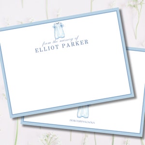 Personalizado "De la guardería de" Baby Boy Stationary / Blue Baby Boy Card / Baby Card / Southern Boy Stationary Card