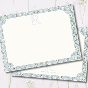 Estacionario floral personalizado / Tarjetas de agradecimiento personales / Gracias de flores / Estacionario de flores