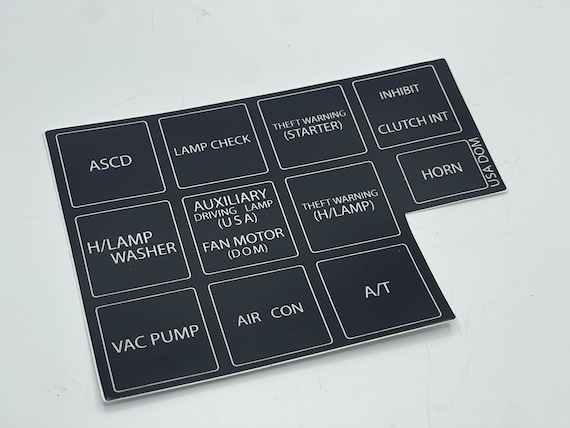 Nissan 300ZX Turbo Fuse Box Decal 87-89 - Etsy