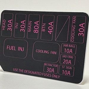 NA01 Fuse Box Decal NA Engine Bay Sticker Mazda Miata