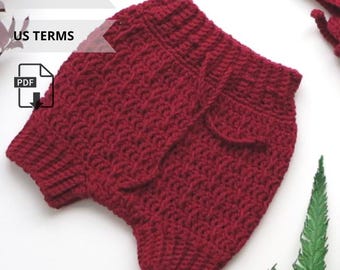 Pantalones de crochet para bebé, pantalones de crochet para bebé, patrón de crochet para bebé, pantalones de crochet para bebé