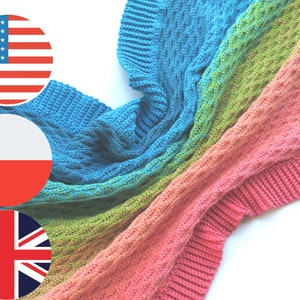 BABY BLANKET Crochet Pattern, crochet pattern blanket beginner, crochet rainbow blanket pattern