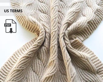 Manta de bebé acogedora de crochet, manta de crochet, manta de bautizo, manta trenzada de crochet, patrón de manta de bebé de crochet