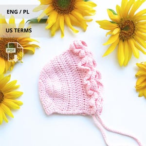 Crochet Baby Hat Pattern, Frilly Crochet Pattern, Newborn Baby Hat Pattern, Baby Hat Pattern Only, Pattern Instant Download, Easy