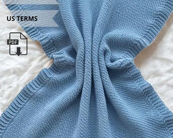 Manta de bebé acogedora de crochet, manta de crochet, manta de bautizo, manta sencilla de crochet, patrón de manta de bebé de crochet