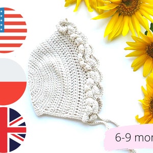Crochet Baby Hat Pattern, Frilly Crochet Pattern, Newborn Baby Hat Pattern, Baby Hat Pattern Only, Pattern Instant Download, Easy