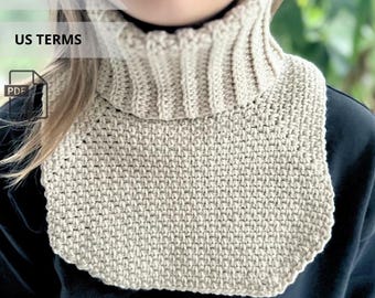 Patrón de bufanda de cuello alto para bebé a crochet - PDF descargable, videotutorial (PL)