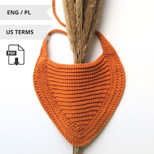 Simple Baby Boy Bib Crochet Pattern English US PL