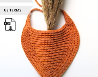 Patrón de crochet para babero sencillo para bebé niño (inglés, EE. UU., PL)