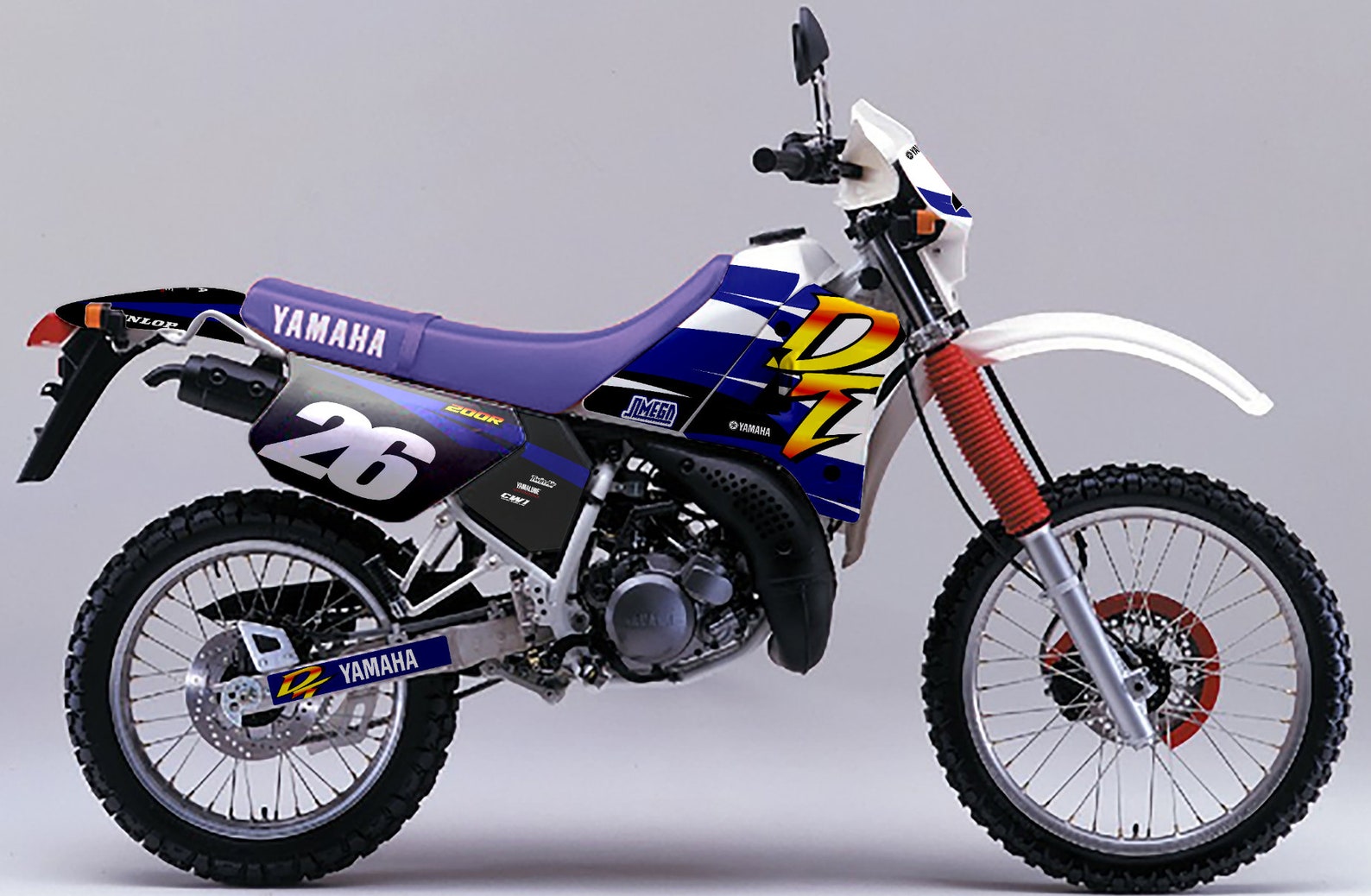 Custom sticker kit for Yamaha DT 200R 125R 1988 1989 1990 Etsy