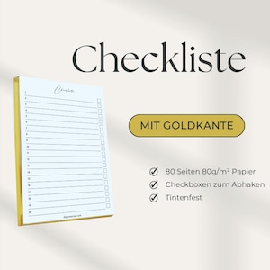 List * Checklist Planner Gold Edge * Gold Edge * Checkboxes * Everyday School and Work