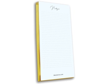 Notizblock Dots mit Goldkante - Goldschnitt - Wunderschönes Geschenk - Punkte - Eleganter Block - Notizen - Für deinen Schreibtisch