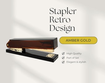 Designer Stapler Amber Gold Acrylic -