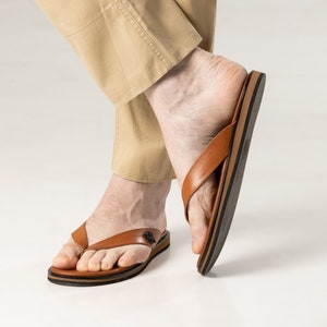 BROWN SANDALS, LEATHER Sandals, Elevate Your Summer Footwear With These Luxurious Handmade Thong Sandals