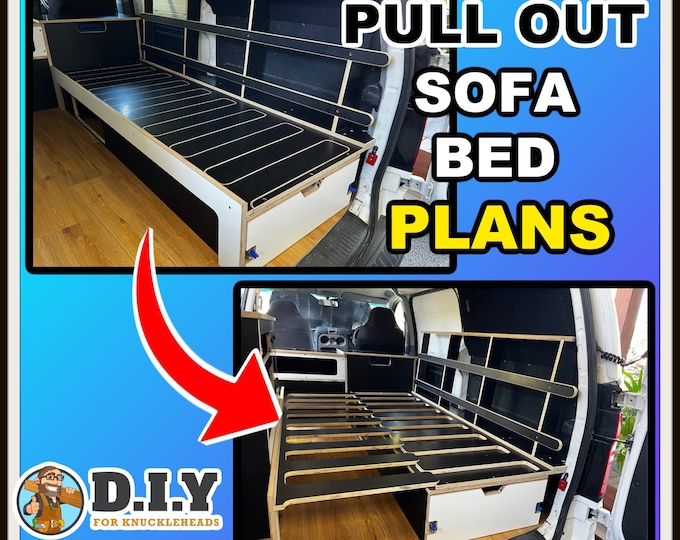 Camper Van Folding Sofa Bed Plans, Folding Couch Plans, Instructions ...