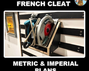 Circular Saw Holder Plan | French Cleat Tool Holder | Wall Mounted Saw Storage | Workshop Organizer DIY - French Cleat