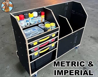 Lumber Storage Cart - Scrap Wood Storage Cart Plans | Small Workshop Storage | Mobile Lumber Rack | DIY Workshop Organizer
