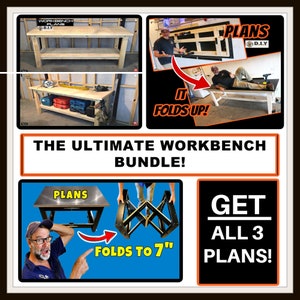 Workbench - Workbench Plans - Workbenches -  Wall Mounted Workbench - Folding Workbench - Mobile Workbench - Workshop Workbench