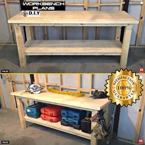 Workbench - Workbench Plans - WorkBenches - DIY Workbench - Work Bench Table - Woodwork Bench - Workbench Garage