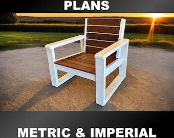 Patio Chair - Patio Chair Plans - Outdoor Chair -  2 x 4 Chair - Outdoor Furniture - DIY Chair