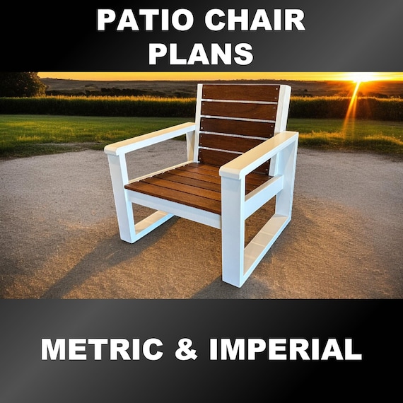 Patio Chair - Patio Chair Plans - Outdoor Chair -  2 x 4 Chair - Outdoor Furniture - DIY Chair