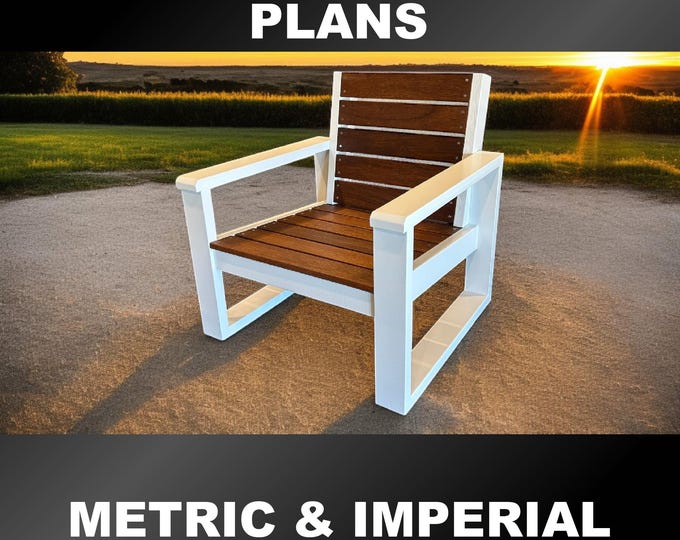 Patio Chair - Patio Chair Plans - Outdoor Chair -  2 x 4 Chair - Outdoor Furniture - DIY Chair