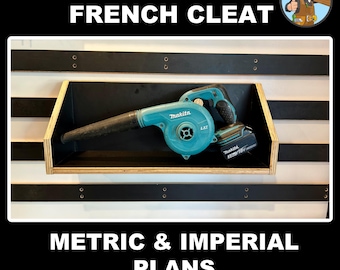 Leaf Blower French Cleat, Leaf Blower Holder Plan | French Cleat Tool Holder | Cordless Air Blower Storage | Workshop Organizer DIY