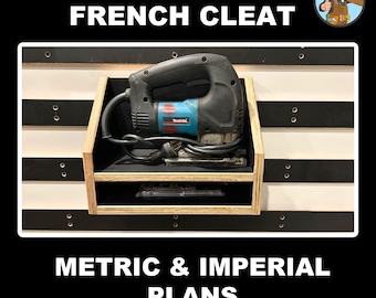 Jigsaw Holder Plan | French Cleat Tool Holder | Jigsaw Holder with Blade Storage | Jigsaw Storage | Workshop Organizer DIY - French Cleat
