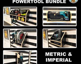 Power Tool Storage Bundle | French Cleat Tool Holders | Workshop Organizer Plans DIY