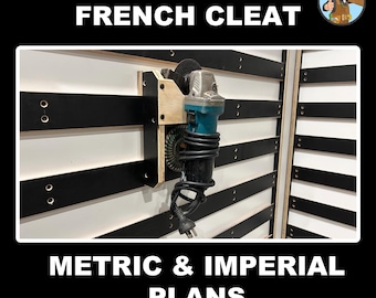 Angle Grinder French Cleat Plan  | French Cleat Tool Holder | Workshop Storage | Wall Mounted Tool Organizer DIY - French Cleat