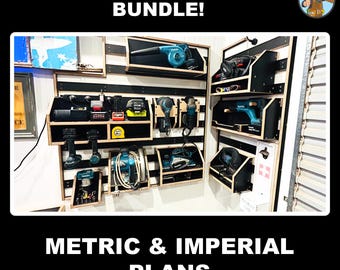 Ultimate French Cleat Bundle | 15 Tool Holder Plans | Workshop Organization System DIY - French Cleat System - French Cleat