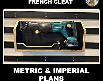 Reciprocating Saw French Cleat - Reciprocating Saw Holder Plan | Sawzall Storage | French Cleat Tool Holder | Workshop Organizer DIY