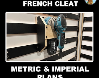 Orbital Sander Holder Plan | French Cleat Tool Holder | Workshop Storage | Wall Mounted Tool Organizer DIY - French Cleat