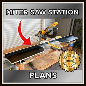 Miter Saw Station - Miter Saw Station Plans - Miter saw Workbench - Miter Saw Workbench Plans - Miter Saw Bench - Woodworking Plans