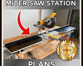 Miter Saw Station - Miter Saw Station Plans - Miter saw Workbench - Miter Saw Workbench Plans - Miter Saw Bench - Woodworking Plans