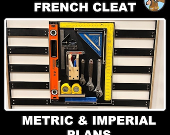 French Cleat Multi Tool Holder | Multi Tool French Cleat Plan - Hand Tool Storage | Workshop Organization | Garage Storage DIY Plans